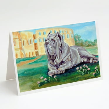 Caroline's Treasures Neapolitan Mastiff Greeting Cards with Envelopes, 5" x 7" (8 Count)