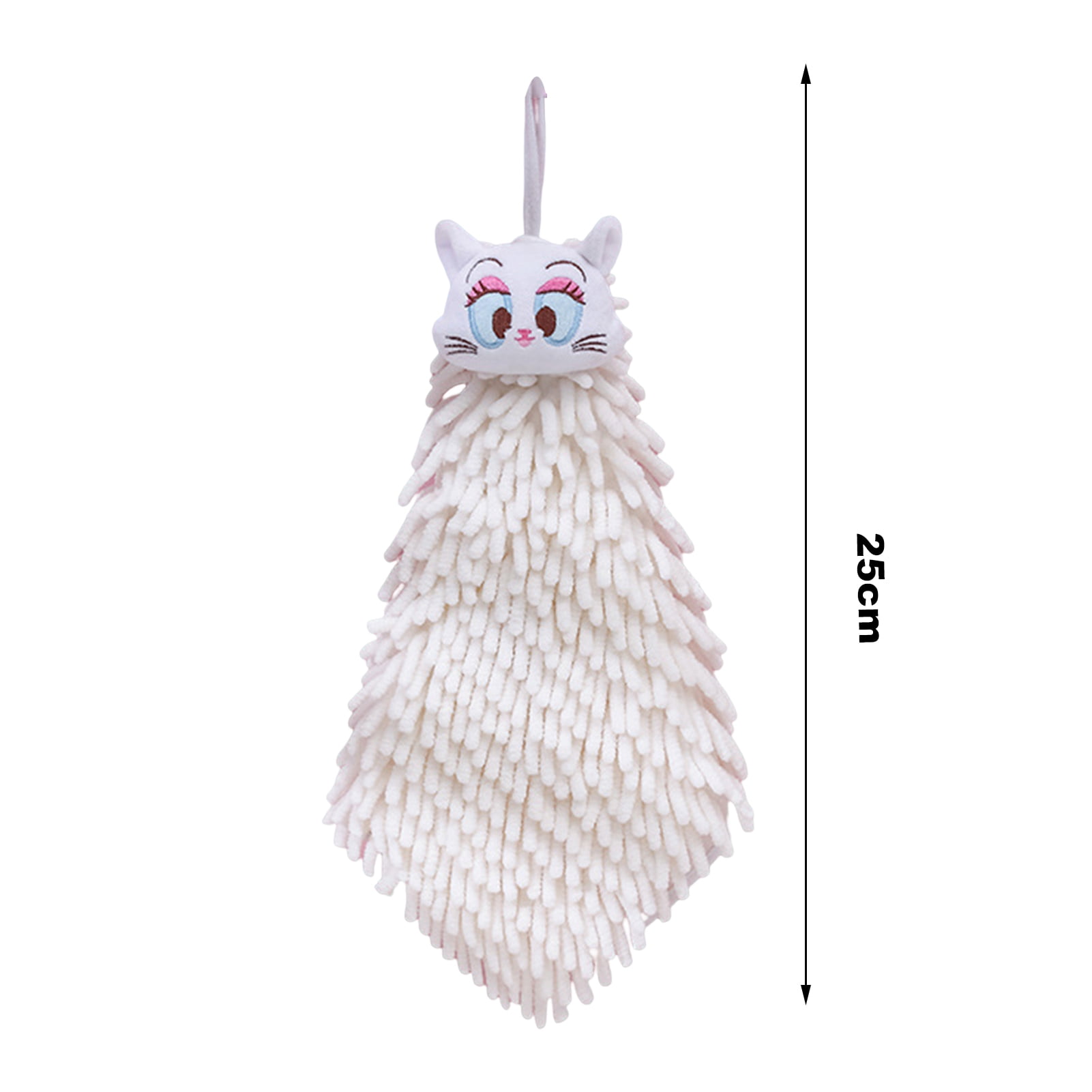  Hand Drying Puff Fuzzy Ball Towel Chenille Hand Towel with Hook  Hanging Loops Microfiber Bathroom Ball Quick Dry (Color : White) : Home &  Kitchen