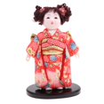 thumbnail image 1 of de cola de kimono japonés frágil de 9 pulgadas, de orientales, modelo oriental, colección de decoración para hogar Hugo Muñeca antigua del traje de 9inch, 1 of 10