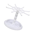 thumbnail image 1 of Organisateur de Colliers Support Suspendu Rotation Arbre à Bijoux pour Chouchous Bracelets Chaînes Court Blanc, 1 of 9