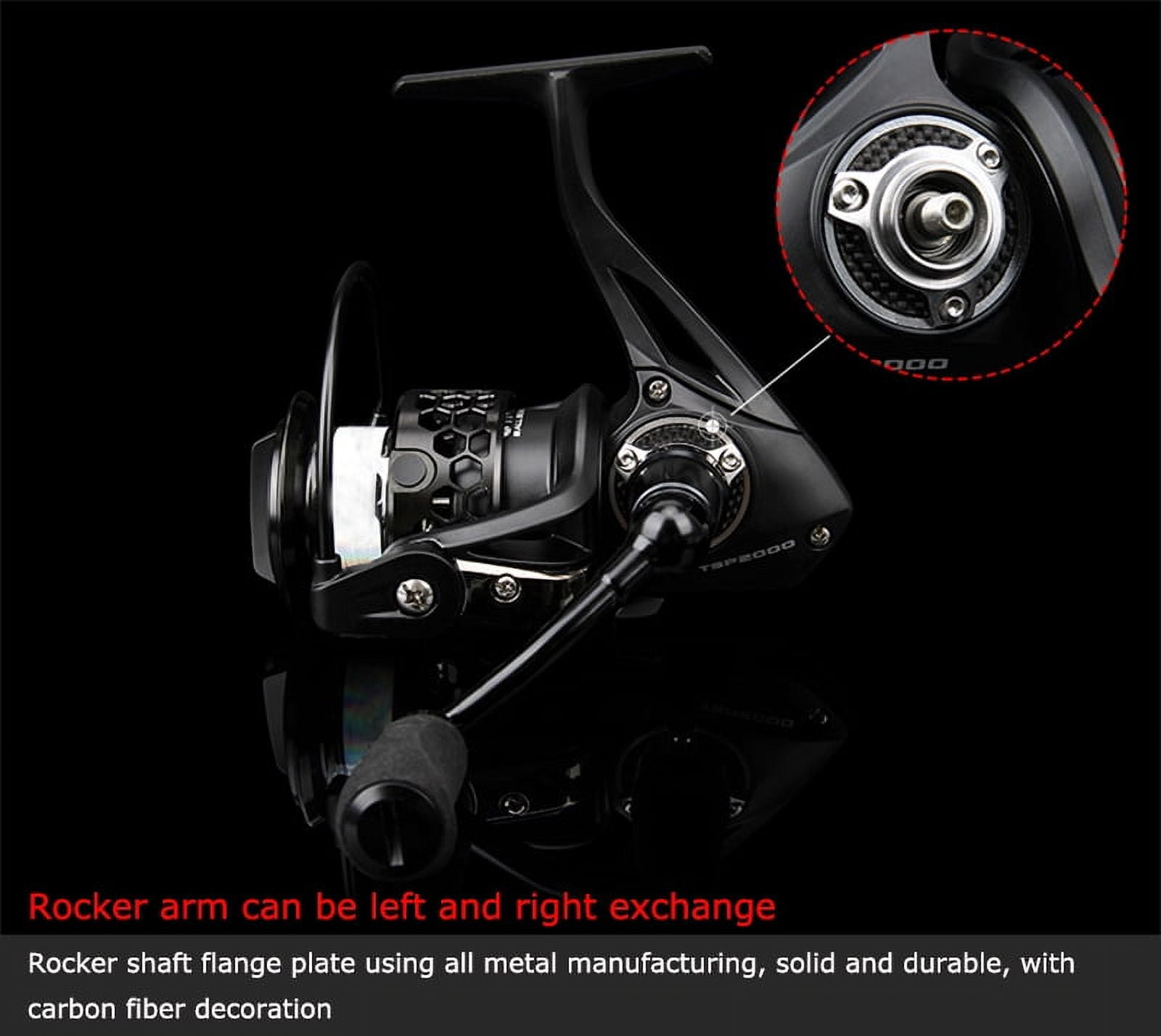 TECHTONGDA One-handed Reel All Metal Double Cup TSP2000 12 Axis Spinning Fishing Reel Left and Right Hand Interchange