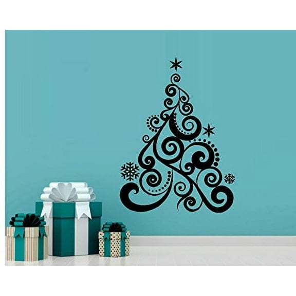 Decal ~ Christmas Decal ~ CHRISTMAS TREE ~ WALL OR WINDOW DECAL, LARGE 22" x 30"