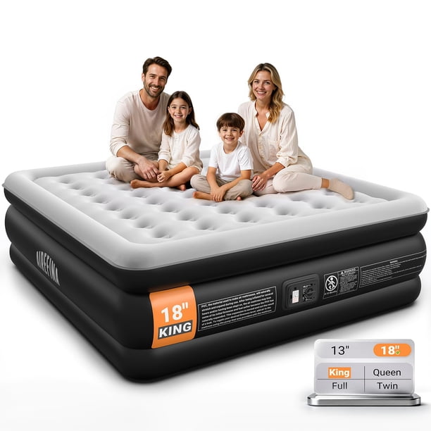 Colchón inflable Airefina King Size con bomba integrada, 800 libras