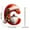 C, variant on 26-Pack Christmas Alphabet Ornaments with Santa Hat and Beard, Hanging Letter Decorations for Christmas Tree, Festive Holiday Party Décor for Home, Celebration and Gift Ideas,X