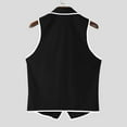 thumbnail image 5 of WIZUTIZ Men's Vintage Corduroy Suit Vest Casual V-Neck Dress Waistcoat Silm Fit Textured Faux Fake Suit Vest with Pockets, 5 of 5