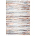 thumbnail image 2 of SAFAVIEH Berber Jonette Abstract Polyester Shag Area Rug, Blue Rust/Ivory, 7' x 7' Square, 2 of 7