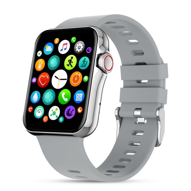 Reloj inteligente compatible con Bluetooth Rastreador de ejercicios Presión arterial Deportes Reloj inteligente Reloj de pulsera unisex Salud del sueño Pulsera Teléfonos gris Speravity EL005178-04B