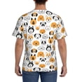 thumbnail image 2 of Naloa Dog Faces Men's T-Shirt Sport T-shirt Men's Basic Tee Casual Men's Shirt, Round Neck, Short Sleeves - 3X-Large, 2 of 5