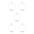 thumbnail image 1 of Minnieouse Tobilleras con cuentas en forma de estrella de oro y plata con diamantes de imitación Estilo simple Regalos para el día de San Valentín plata 5piezas Minnieouse CBP253045, 1 of 5