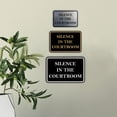 thumbnail image 3 of Signs ByLITA Classic Framed Silence in the Courtroom Door or Wall Sign Durable ABS Plastic | Laser Engraved | Easy Installation | Courtroom Sign (Navy Blue / White) - Small, 3 of 9