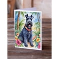 thumbnail image 3 of Kerry Blue Terrier Luau Greeting Cards Pack of 8 7 in x 5 in, 3 of 3
