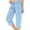 4# Sky Blue, variant on Hiking Capris for Women with Pockets Loose Fit Casual Capri Pants Dressy Lightweight Ladies Baggy Cargo Pants for Black M