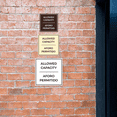 thumbnail image 3 of Signs ByLITA Square Allowed Capacity Door or Wall Sign | Spanish Bilingual Business And Office Signs (Ivory/Dark Brown) - Large, 3 of 8