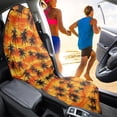 thumbnail image 3 of Uorisanigo Car Seat Towel Covers Front Seats Waterproof Coconut Trees Bucket Towel Seat Covers Fits for Most Vehicles , Auto Accessories Protectors Decor Easy to Install, 3 of 6