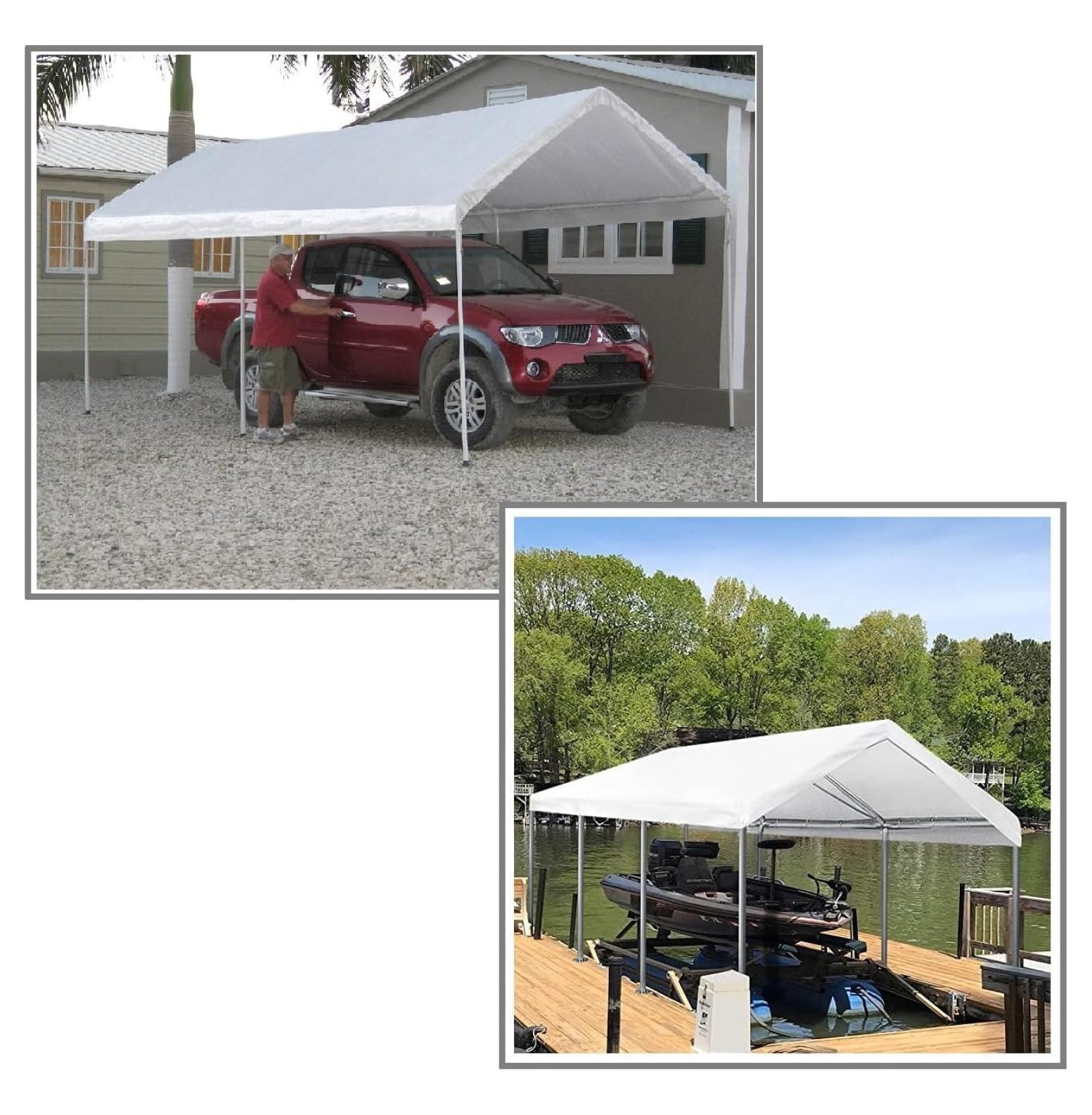 Canopy Fittings 1-3/8" 4-Way Connectors - 3 Pack | Carport Tent Shed Couplers | Galvanized Steel Frame Joints | Without Poles