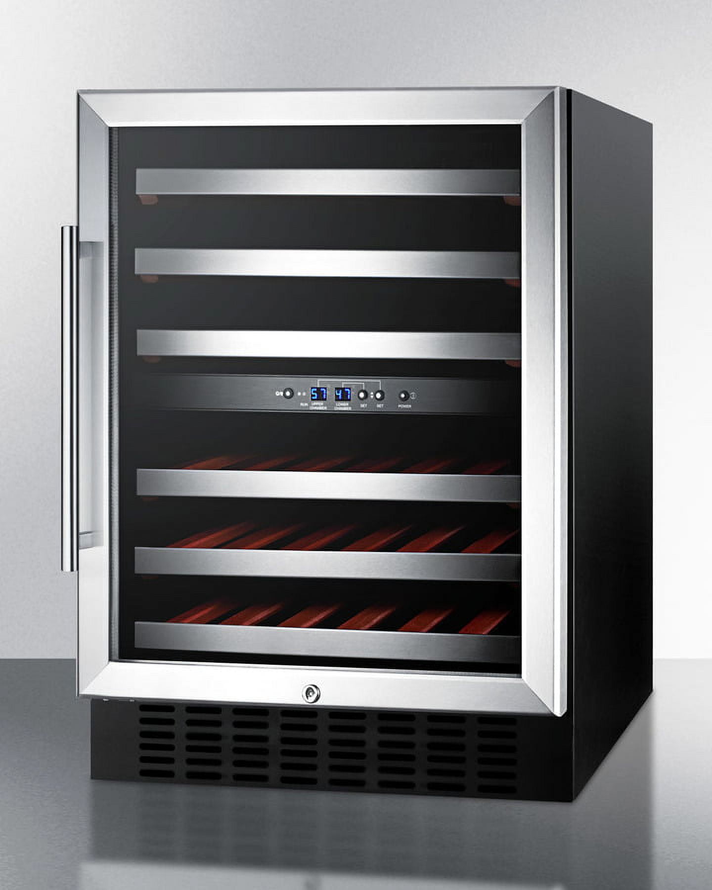 24" Wide Built-In Wine Cellar, STANDARD, Black