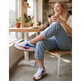 thumbnail image 3 of Gexuson Womens Walking Shoes Wide Width Barefoot Shoes Casual Non Slip Tennis Shoes Outdoor Sneakers 7 Wide,White Blue, 3 of 8
