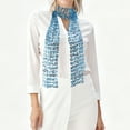 thumbnail image 3 of Unique Bargains 1 Pc Scarf Sequined Cut-Out Neck Scarf Sky Blue, 3 of 6
