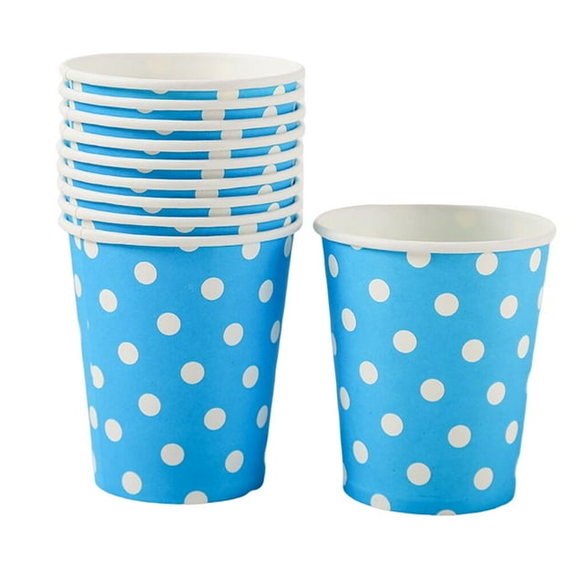serony 10 Pcs Gobelets Nappe à Pois Gobelets Récipient de Cuisson Fourniture Cérémonie de Mariage Bleu