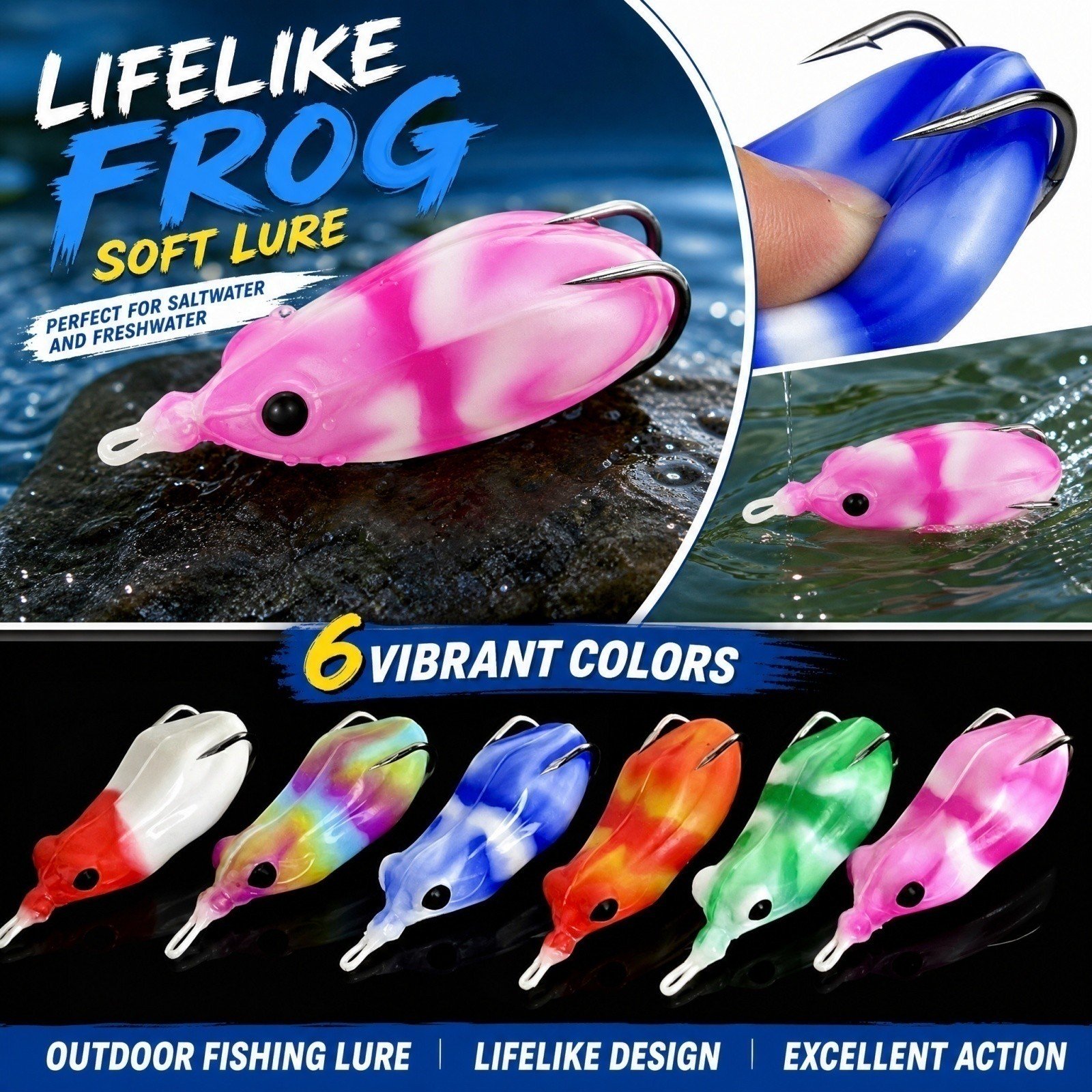 QLUEWX Frog Fishing Lure Red Lifelike Topwater Soft Frog Bait Mini Thunder Frog Lures For Freshwater Saltwater Fishing Gift for Anglers Fishing Enthusiasts