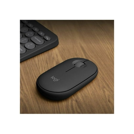 Logitech - Pebble Mouse 2 M350s Slim Lightweight Wireless Silent Ambidextrous Mouse with Customizable Buttons - Graphite