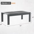 thumbnail image 3 of Outdoor Aluminum Patio Coffee Table with Tempered Glass, 3 of 7