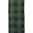 thumbnail image 2 of Buffalo Plaid Wired Ribbon, 2-1/2-Inch, 10-Yard - Hunter Green/Black, 2 of 3