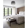 thumbnail image 2 of Living District Tully 3-Light Mid-Century Metal Flush Mount in Matte Black/Clear, 2 of 7