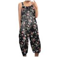 thumbnail image 2 of Mono informal suelto con estampado de tiras y bolsillos bonitos para mujer, 2 of 4