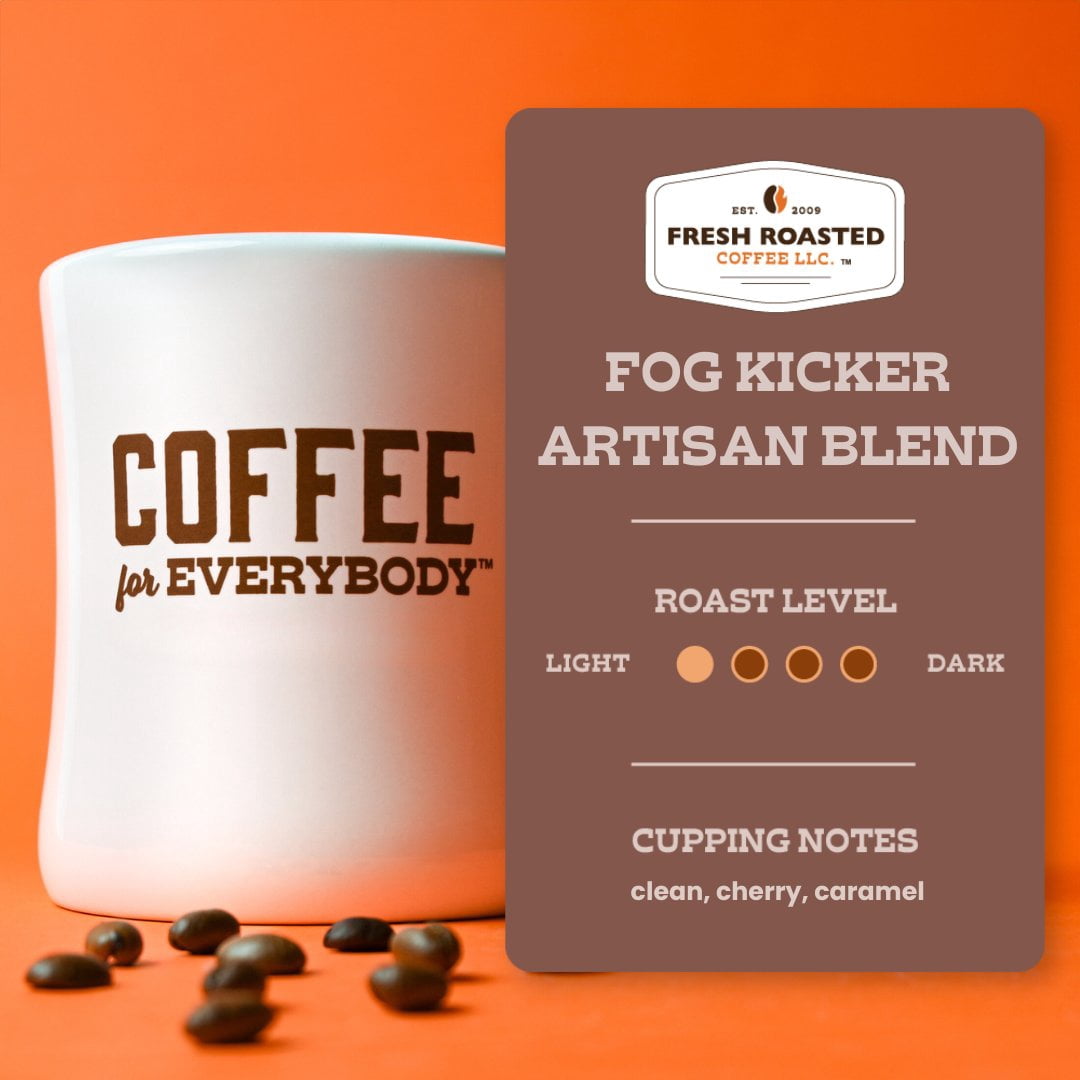 3 pack Fresh Roasted Coffee, Fog Kicker Blend Coffee, Light Roast, Whole Bean, 12 oz