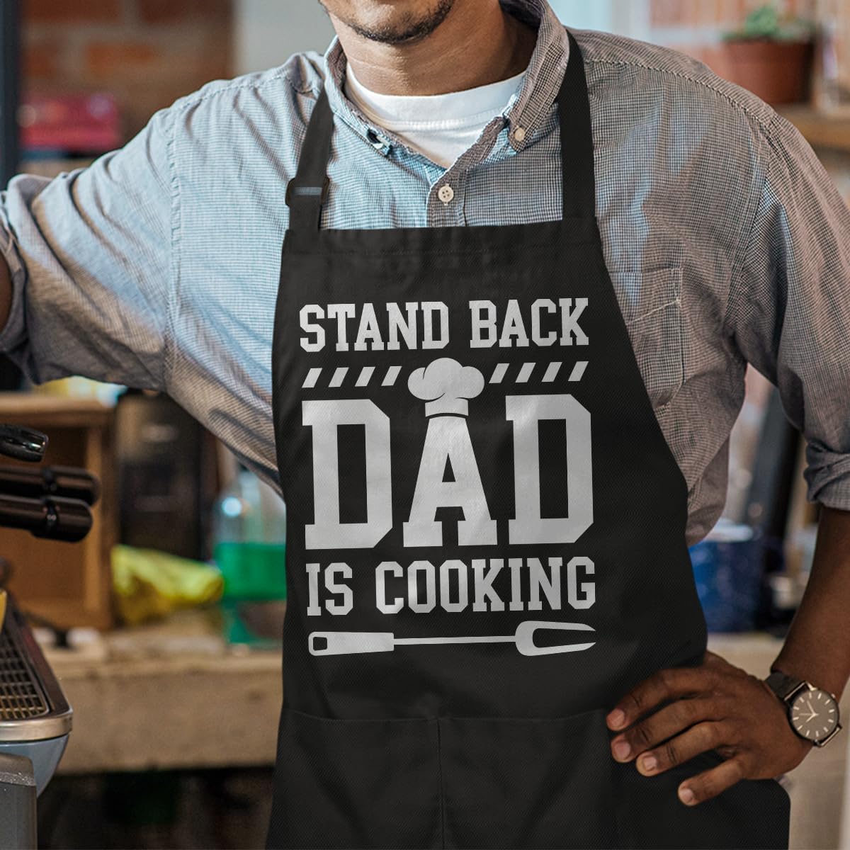Funny Apron for Dad - Birthday Father’s Day Cooking Grilling Gifts for Mens