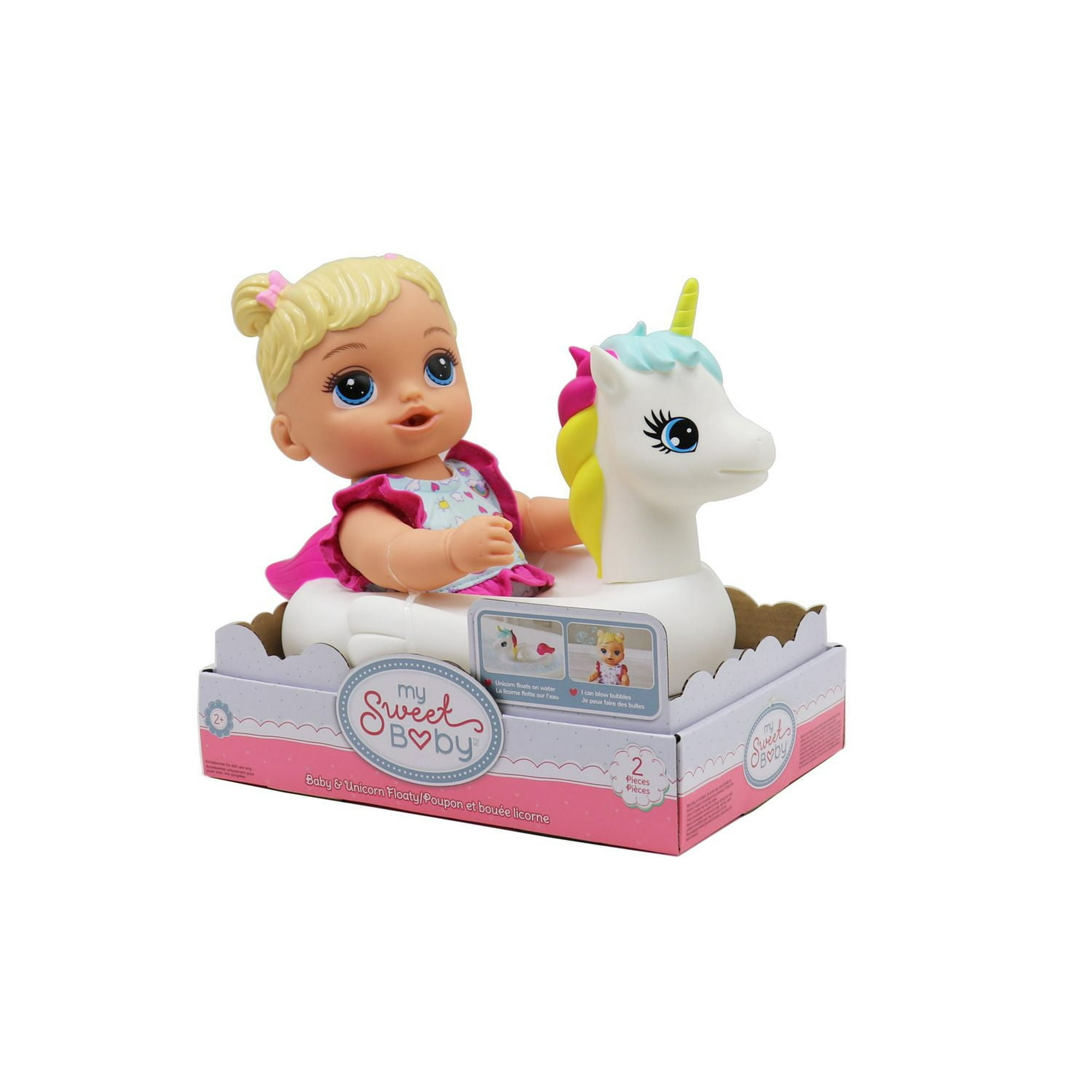 Doll with Unicorn Floater, My Sweet Baby Doll and Unicorn Floaty
