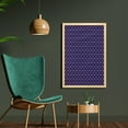 thumbnail image 2 of Geometric Wall Art with Frame, Retro Style 80's Continuous Rhombus Inspired Layout Diamond Shapes, Printed Fabric Poster for Bathroom Living Room, 23" x 35", Indigo and Multicolor, by Ambesonne, 2 of 2