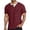 AB35 Red, variant on Men Short Sleeve Shirt Knit Two Layer Casual Tee Top Solid Color Crew Neck T-Shirts For Everyday Wear Red Size L