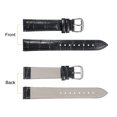 thumbnail image 2 of Uxcell Leather Watch Band 16mm Embossed Pattern Watch Strap Replacement with Spring Bars Black, 2 of 6