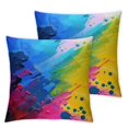 thumbnail image 2 of Acheng Paint Splatter Backdrop Throw Pillow Decorative Pillows Elegant and Soft Corduroy Pillow Covers for Couch, Bed, Sofa ,Set of 2 White, 2 of 6