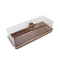 thumbnail image 6 of Luxe Party Mahogany Collection Rectangular Bread and Cake Tray with Cover, 6.3" x 15.35", Brown, 6 of 6