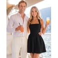thumbnail image 6 of Wrongduck Sleeveless Halter Mini Dress 2026 Upgrade Women Ruched Waist Flowy A Line Dress Summer Party Cocktail Short Dress Casual Outfit with Pockets, 6 of 19