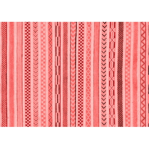 Ahgly Company Indoor Rectangle Abstract Red Modern Area Rugs, 8' x 10'