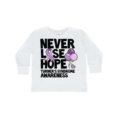 

Inktastic Turners Syndrome Awareness Never Lose Hope Gift Toddler Boy or Toddler Girl Long Sleeve T-Shirt