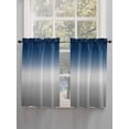 thumbnail image 3 of Kitchen Curtains 54 Inches length, Navy Blue Gray Ombre Window Treatment Curtain Drapes, Modern Gradient Abstract Art Thermal Insulated Drapes for Basement Hotel RV, 42"x54", 2 Panels, 3 of 7