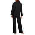 thumbnail image 3 of SEANATIVE Black Horse Womens Button Up Pajamas Size 4XL Button Down Pajama Sets Plus Size Loungewear Pjs Set for Women Comfy Sleeping Set 2 Piece Long SLeeve Nightwear with Pockets, 3 of 7