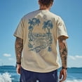 thumbnail image 2 of CONZONE Mens Hawaii Tshirts Short Sleeve Beach T-Shirts for Men Crew Neck Tropical Graphic Casual Summer Tee Tops, 2 of 8