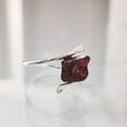 thumbnail image 3 of Natural Garnet Ring, Rough Garnet Gemstone Ring, January Birthstone, CROSS Band, 925 Sterling Silver, Womens Ring, Christmas, Thanksgiving, Handmade, Statement Jewelry, Rough Gemstone Jewelry, 3 of 6