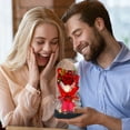 thumbnail image 5 of Dianli Valentine's Day Gift Everlasting Flower Dome Dried Rose Bouquet With Soap Flowers Luminous LED Base Romantic Birthday Home Decor Preserved Roses, 5 of 6
