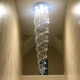 thumbnail image 5 of SEFINN FOUR High Ceiling Chandelier Modern Double Swirl Pendant Light Crystal Lighting Fixture Raindrop Chandelier for Entryway, 5 of 5