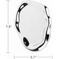 thumbnail image 6 of ABPETE Silver Tray Decorative Vanity Tray Bathroom Tray Jewelry Dish Ceramic Silver Round Plate Holder Makeup Tray Home Organizers Irregular Storage Plate Bathroom Organizer(Long), 6 of 7