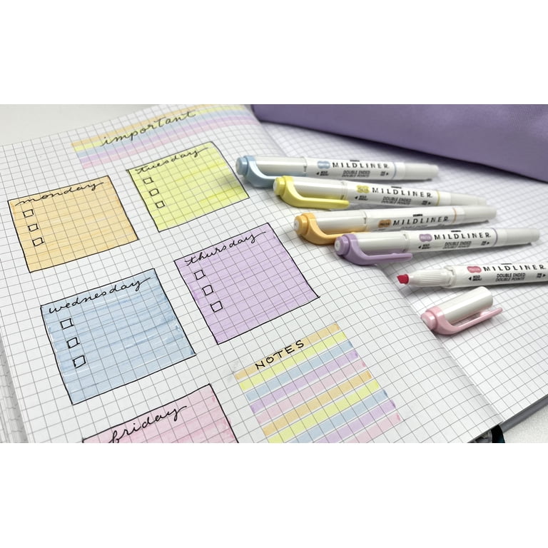 Zebra Pen Mildliner Highlighters, Double Ended Highlighter, Broad And Fine Tips, Pastel and Neutral Colors Midliner Pens, 30 Pack Zebra Pen Mildliner Highlighters, Double Ended Highlighter, Broad And Fine Tips, Pastel and Neutral Colors Midliner Pens, 30 Pack