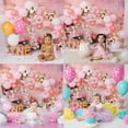 thumbnail image 3 of Butterflies Gold Pink First Birthday Photography Background Princess Theme Flowers Pink Carriage Girls 1st Birthday, 3 of 4