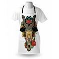 thumbnail image 4 of Goat Apron, Colorful Goat Skull Ornamented with Floral and Petal Motifs Chinese New Year Festival, Unisex Kitchen Bib with Adjustable Neck for Cooking Gardening, Adult Size, Multicolor, by Ambesonne, 4 of 4